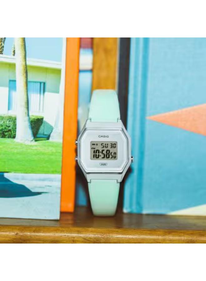 CASIO Women's Leather Digital Watch LA680WEL-3DF - 28.6 mm - Image 2