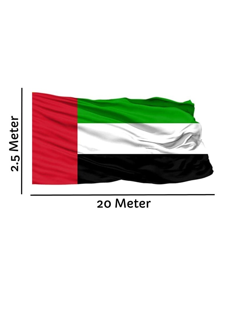Yuwell UAE Flag United Arab Emirates Flag National Day Durable Long Lasting For Outdoor And Indoor Use For Building Home And Car Decoration 2.5X20 Meter  - Image 2