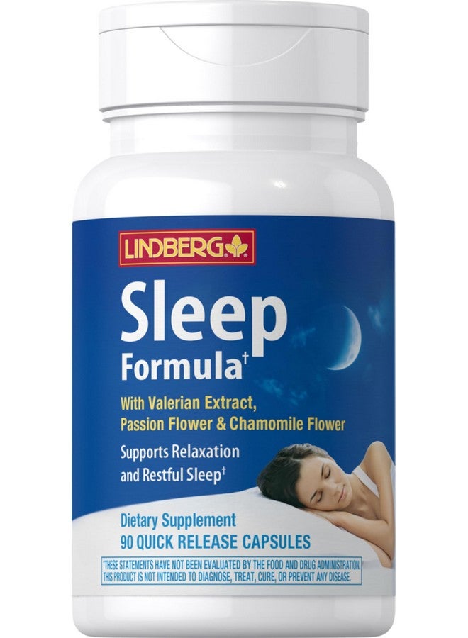 Lindberg Valerian Root Extract Complex | 90 Capsules | with Passion Flower and Chamomile Flower | Non-GMO, Gluten Free Supplement - Image 1