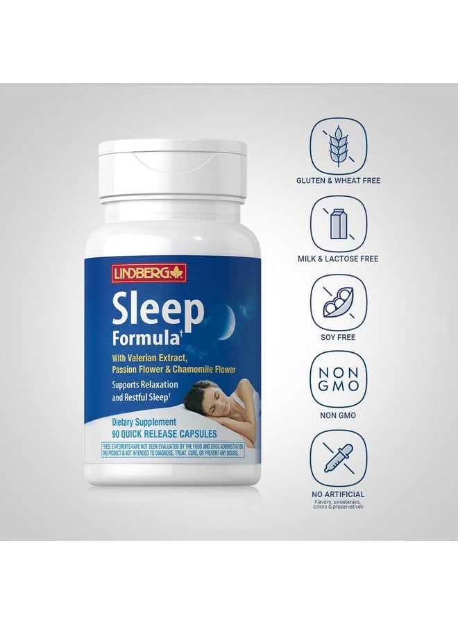 Lindberg Valerian Root Extract Complex | 90 Capsules | with Passion Flower and Chamomile Flower | Non-GMO, Gluten Free Supplement - Image 3