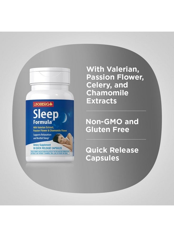 Lindberg Valerian Root Extract Complex | 90 Capsules | with Passion Flower and Chamomile Flower | Non-GMO, Gluten Free Supplement - Image 4