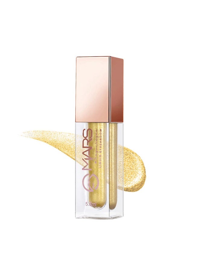 مارس ظلال عيون سائلة لامعة معدنية من مارس | مقاومة للماء وذات تصبغ عالي | تركيبة ناعمة (5.5 مل) (02- شعاع ذهبي) - Image 3