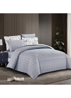 يونيك هوم يونيك هوم مجموعة لحاف توأم قطن بتصميم كارناتيان 6 قطع 170*240سم  - Image 2