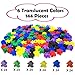 AiFanS 144 Pieces Meeples Game TokensGame Pieces for Board GamesBoard Game Accessories with Portable BoxTranslucent6 Colors - Image 4