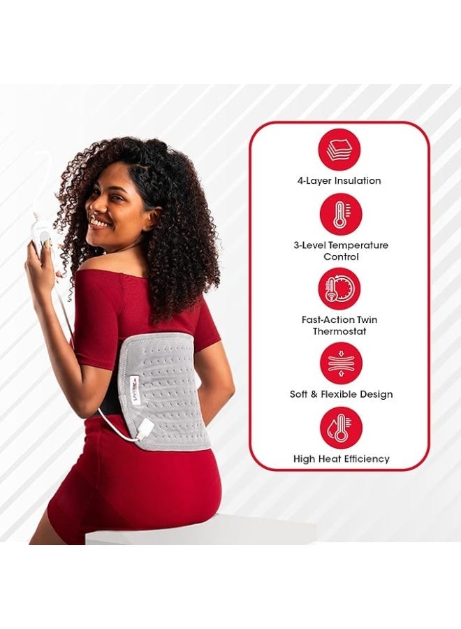 LifeWear Orthopaedic Heating Belt,Electric Heat Pad for Back Pain, Muscle Strain, Period Cramps, Heat Therapy Waist Belt with 3 Temperature Settings, 4 Layer Insulation, Size Regular - Image 3
