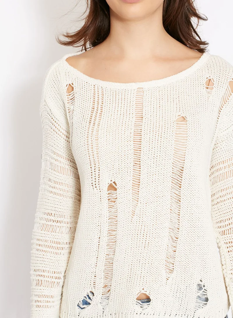 Missguided Ladder Detail Sweater