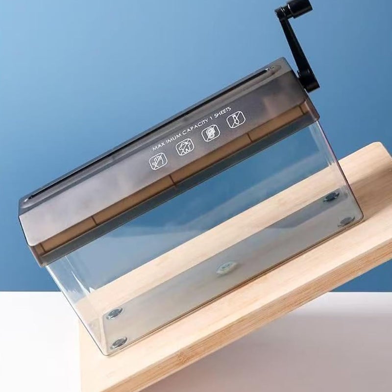 Portable Shredder - Privacy Protection Document Cutter with Manual Crank | Personal Manual Paper Shredder - For Home Office School University Apartment Pri Protection - Image 4