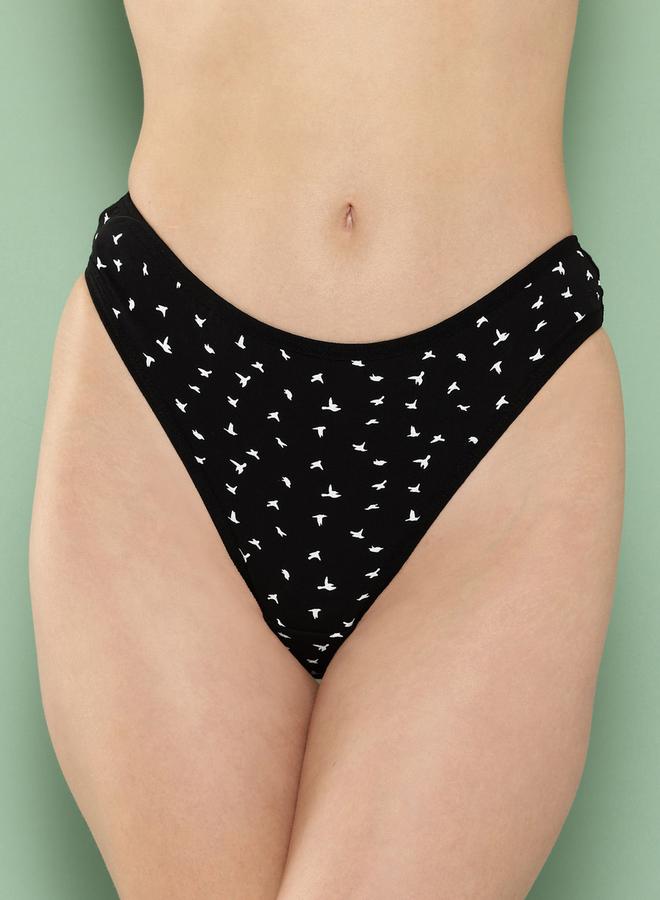 Leading Lady Pack of 3 - Cotton Low-Rise Printed Thongs - Image 4