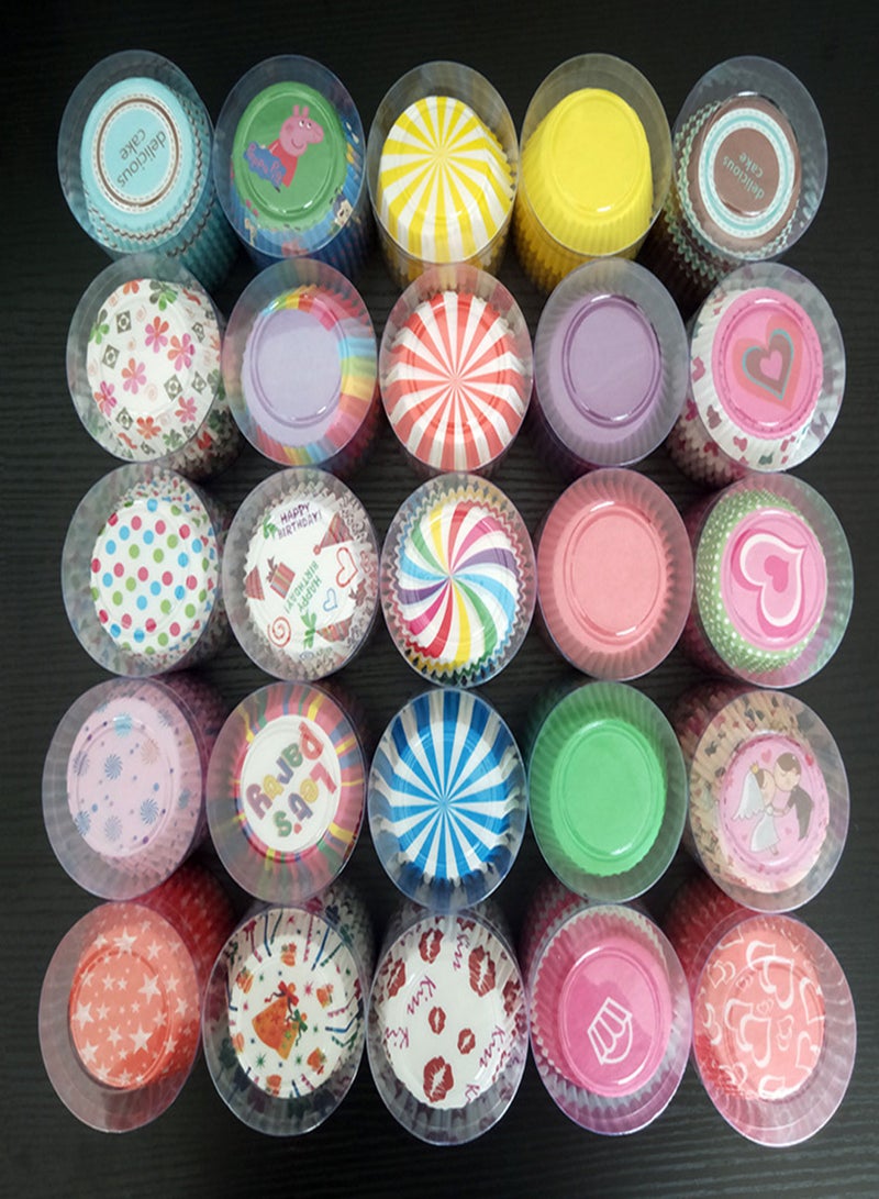 35 Styles 100PCS New Style Printing Oil-Proof Cake Paper Holder Heat-Resistant Bakeware Cake Paper Holder - Image 2
