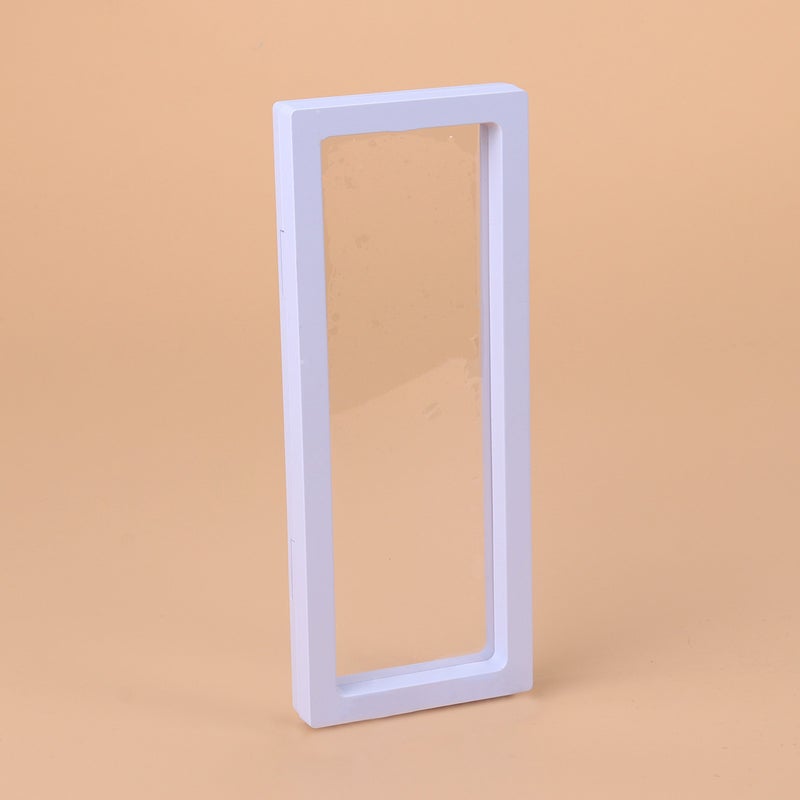 3D Floating Frame Shadow Box Display Case Box Jewelry Display Show Case 23x9cm (White) - Image 4