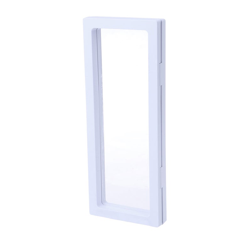 3D Floating Frame Shadow Box Display Case Box Jewelry Display Show Case 23x9cm (White) - Image 1