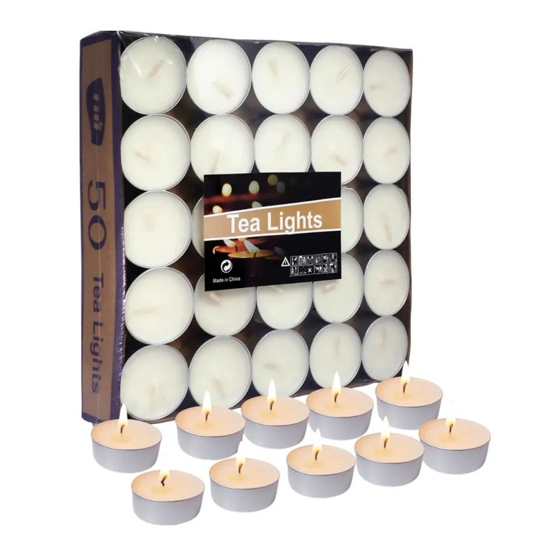Tea Light Scented Candle, Rose Fragrance- Set of 50 pieces