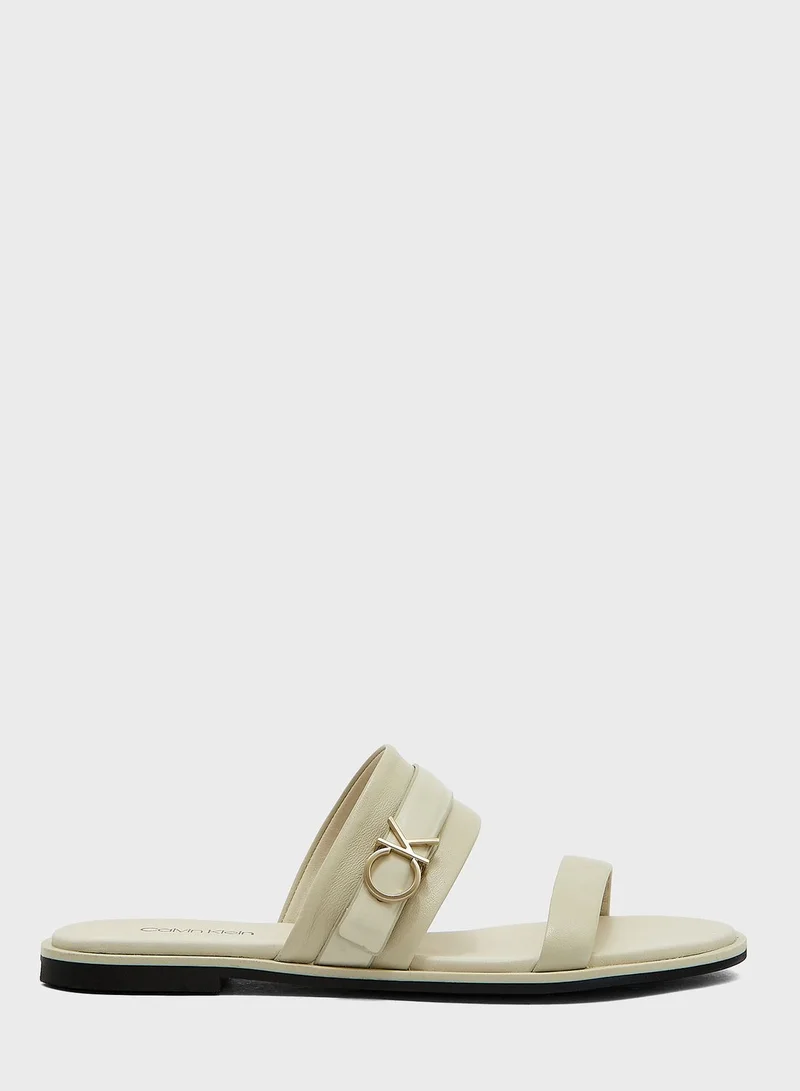 CALVIN KLEIN Almond Flat Sandals