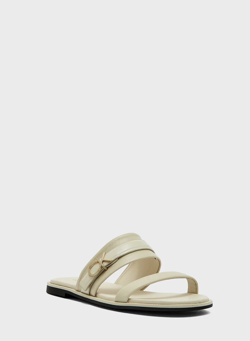 CALVIN KLEIN Almond Flat Sandals