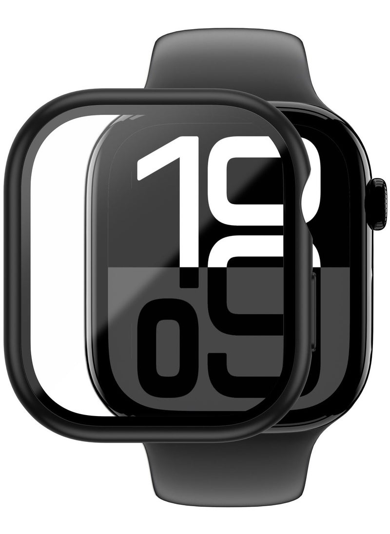 AMAZINGthing - Radix FullGuard for Apple Watch Series 10 42mm Case Cover with Built in Tempered Glass Screen Protector - Black - Image 1