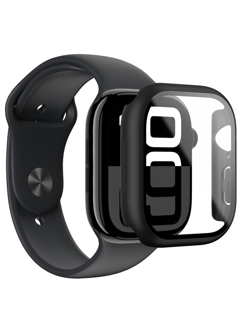 AMAZINGthing - Radix FullGuard for Apple Watch Series 10 42mm Case Cover with Built in Tempered Glass Screen Protector - Black - Image 1