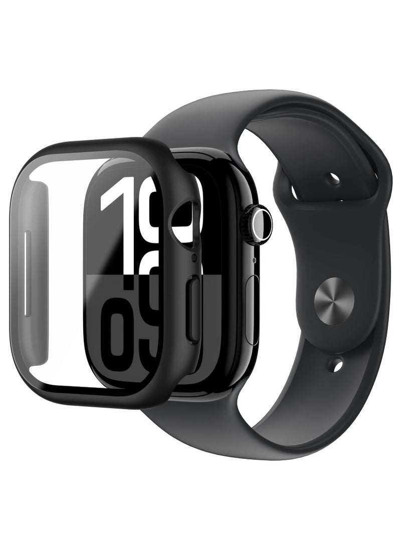 AMAZINGthing - Radix FullGuard for Apple Watch Series 10 42mm Case Cover with Built in Tempered Glass Screen Protector - Black - Image 1