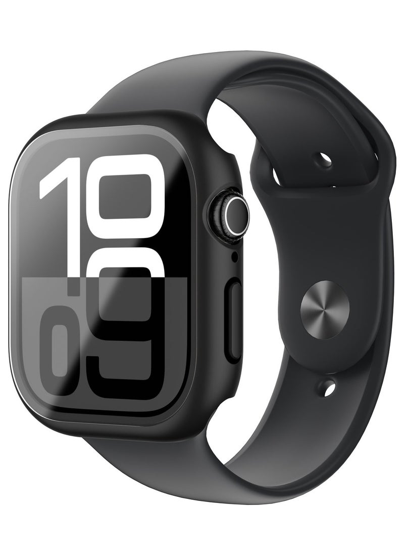 AMAZINGthing - Radix FullGuard for Apple Watch Series 10 42mm Case Cover with Built in Tempered Glass Screen Protector - Black - Image 1