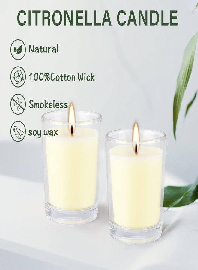 Grcdoyvl Set of 20 x 2.0 oz Votive Citronella Candles in Glass Cup Decorative Candle Yellow Citronella Tea Lights Indoor Outdoor Patio Scented Candles Bulk… - Image 4