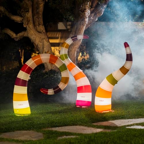FUNBOY Giant Inflatable LightUp Yard Snake Scary Halloween Dcor IndoorOutdoor 3 Pack - Image 1