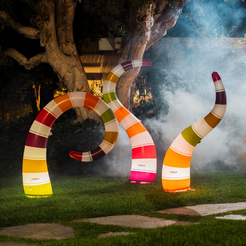FUNBOY Giant Inflatable LightUp Yard Snake Scary Halloween Dcor IndoorOutdoor 3 Pack - Image 2