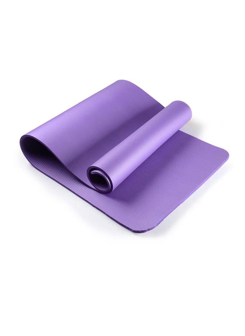 Generic Extra Thick Exercise Yoga Mat with Carrying Strap- 10mm Purple  - Image 1