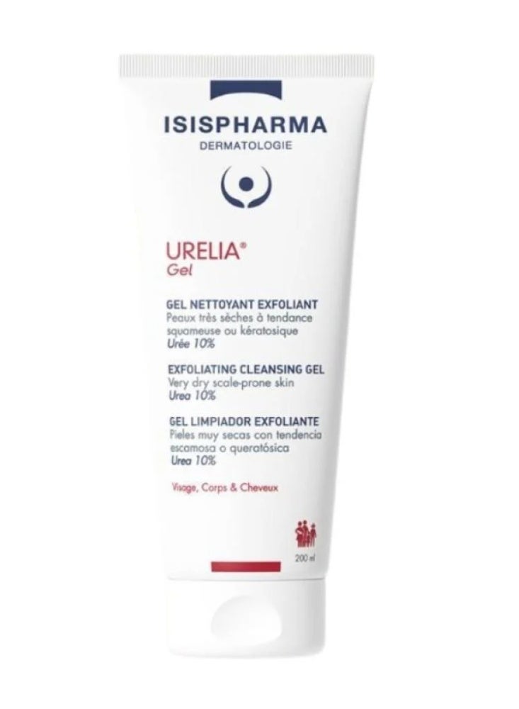 إيزيس فارما يوريليا جل منظف ومقشر للبشرة الجافة جدًا والمعرضة للتقشر 10% من اسيس فارما - 200مل