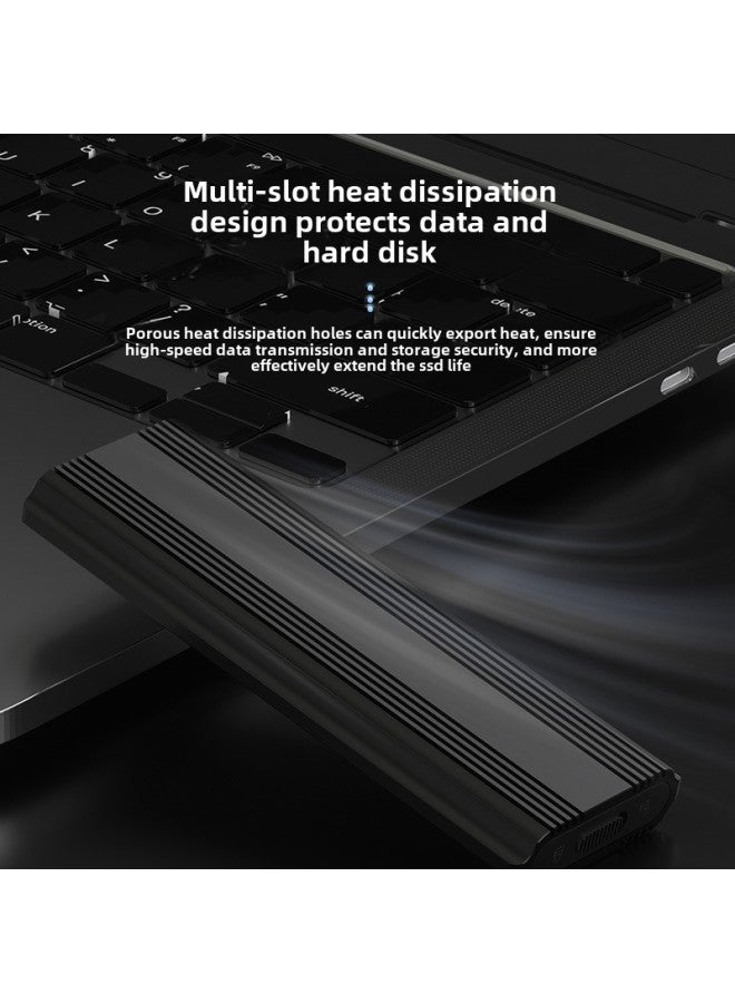 Mobile Hard Disk Box USB3.1 Interface Laptop SSD Solid State M.2 Hard Disk Box-Color:Nvme/ngff Dual Protocol (silver) - Image 3