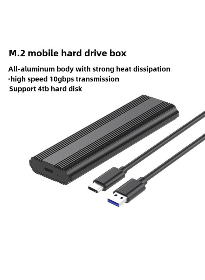 Mobile Hard Disk Box USB3.1 Interface Laptop SSD Solid State M.2 Hard Disk Box-Color:Nvme/ngff Dual Protocol (silver) - Image 1