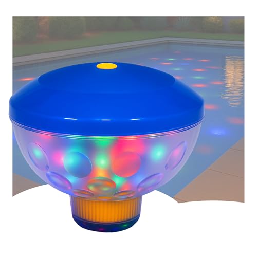 GAME 3550-BB Underwater Light Show for Pools – 7 Color-Changing LED Light Modes – Floating Pool Light for Above Ground & Inground Pools – Battery Operated (3 AA, Not Included) - Image 1