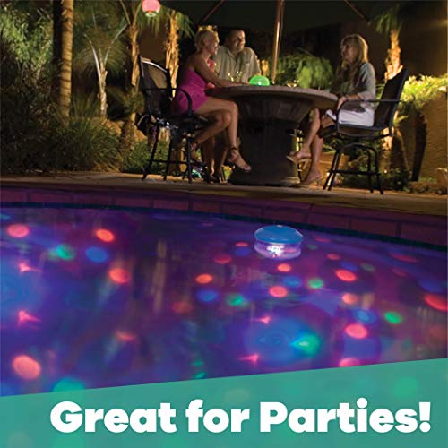 GAME 3550-BB Underwater Light Show for Pools – 7 Color-Changing LED Light Modes – Floating Pool Light for Above Ground & Inground Pools – Battery Operated (3 AA, Not Included) - Image 2