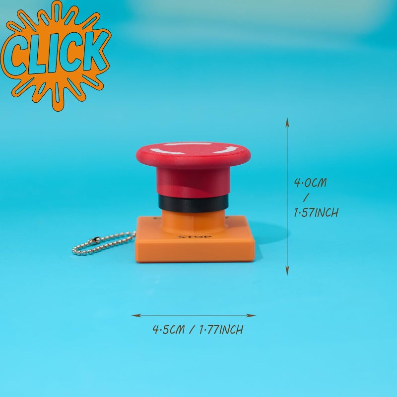 minihope Emergency Stop Button Fidget Clicker Toyâ€“ 3D Printed Industrial Style Fidget Toy â€“ Multi-Use Bag Charm & Eco Stress Relief Toy - Image 4
