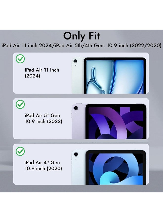 Robustrion Cover for iPad Air 11 inch M2 6th Generation/iPad Air 5th Generation Cover [Magentic Attach] Case for iPad Air 4th / 5th Gen/iPad Air 11 inch 2024 M2 [Auto Sleep Wake Support] - Black - Image 2