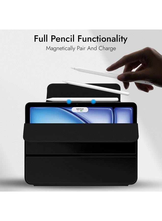 Robustrion Cover for iPad Air 11 inch M2 6th Generation/iPad Air 5th Generation Cover [Magentic Attach] Case for iPad Air 4th / 5th Gen/iPad Air 11 inch 2024 M2 [Auto Sleep Wake Support] - Black - Image 5