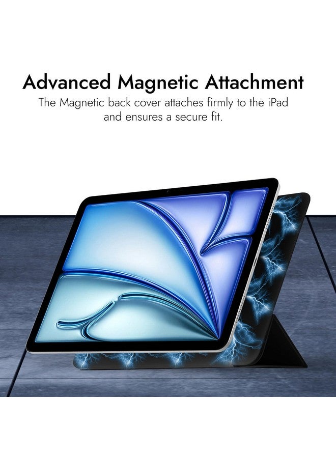 Robustrion Cover for iPad Air 11 inch M2 6th Generation/iPad Air 5th Generation Cover [Magentic Attach] Case for iPad Air 4th / 5th Gen/iPad Air 11 inch 2024 M2 [Auto Sleep Wake Support] - Black - Image 4