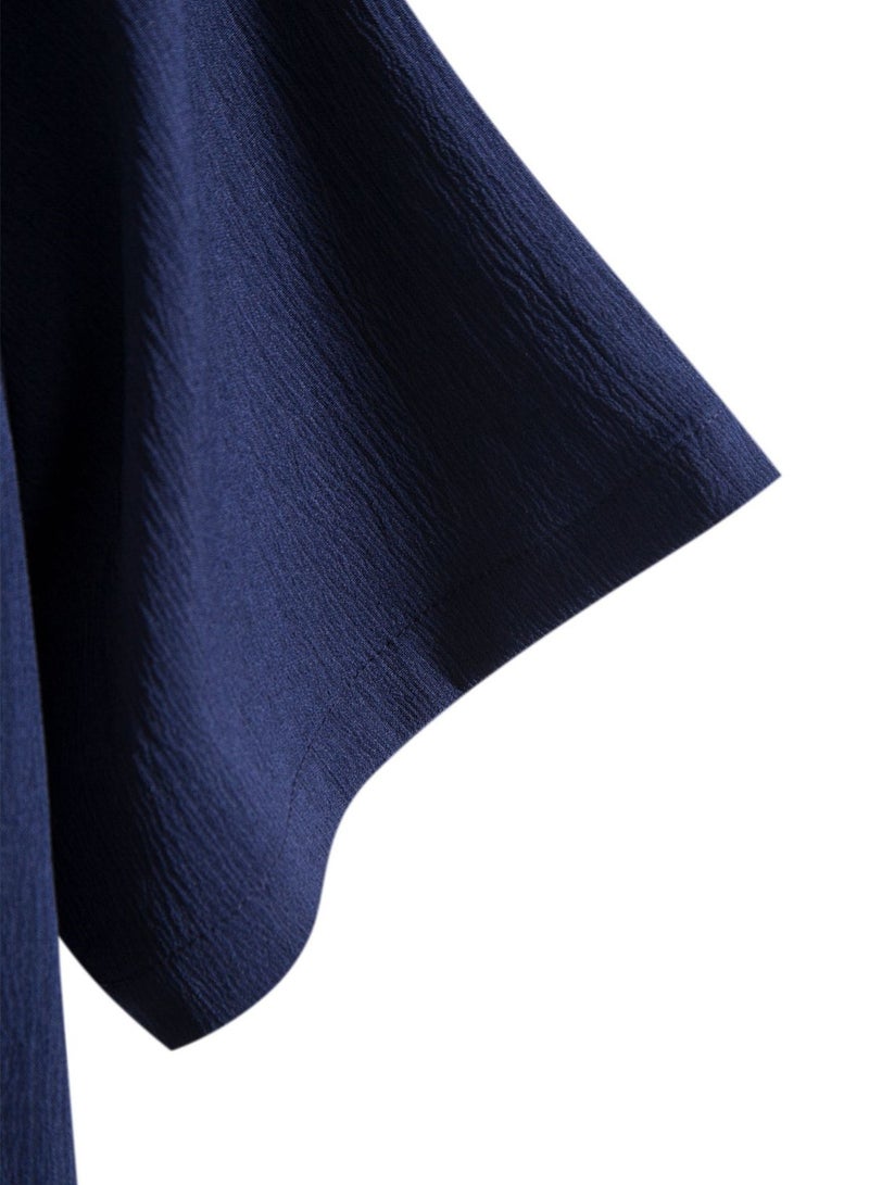 Summer new men's short-sleeved shirt loose solid color button short-sleeved shirt cotton shirt for men  - Image 4