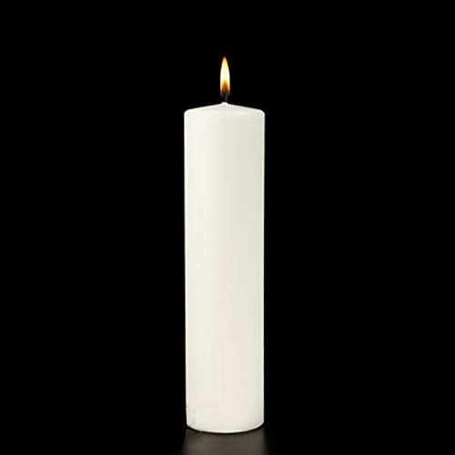 Atorakushon Paraffin Wax Smokeless Scented Pack of 3 White Tall Round Pillar Candles for Diwali - Image 3