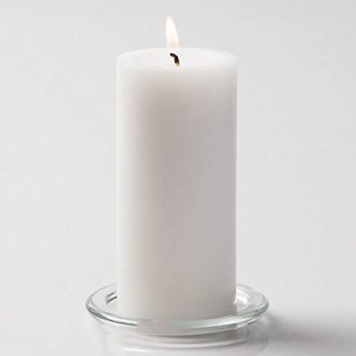 Atorakushon Paraffin Wax Smokeless Scented Pack of 3 White Tall Round Pillar Candles for Diwali - Image 4