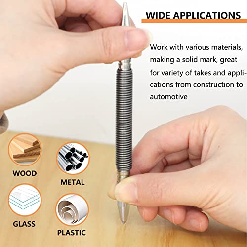 WHLLING 1/16″Dual Head Nail Setter and 3/16″Center Punch, 3500 PSI Striking Force Counter Punch Spring Nail Set - Image 5