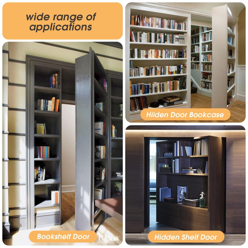 Theelves Door Hinges Stainless Steel Hidden Door Hardware 360 Degree Rotation Pivot Hinge For Hidden Door Bookcase And Interior Doors/Secret Door - Image 5