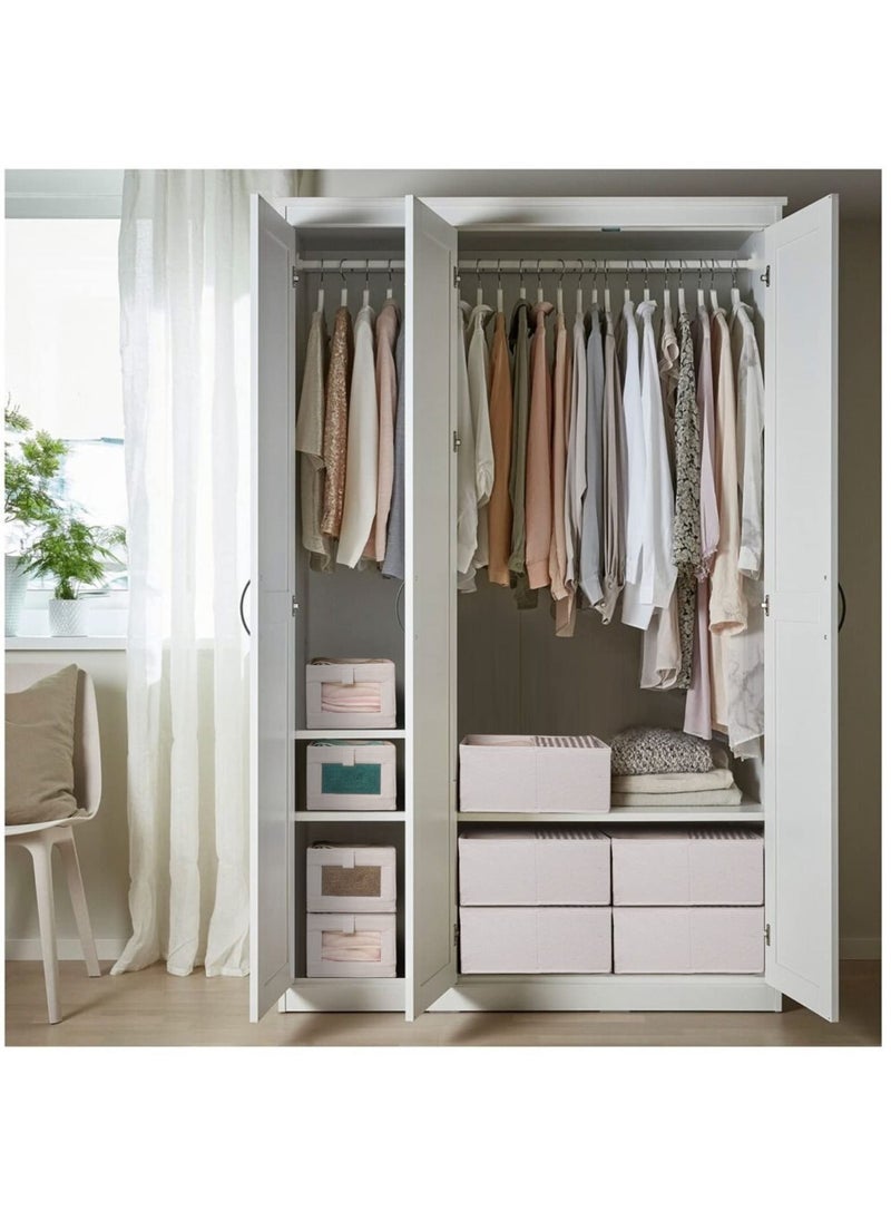 Y&D - Foldable Cotton Linen Fabric Storage Bin with Clear Mesh Window - Stylish, Practical, and Versatile Organizer - Image 1