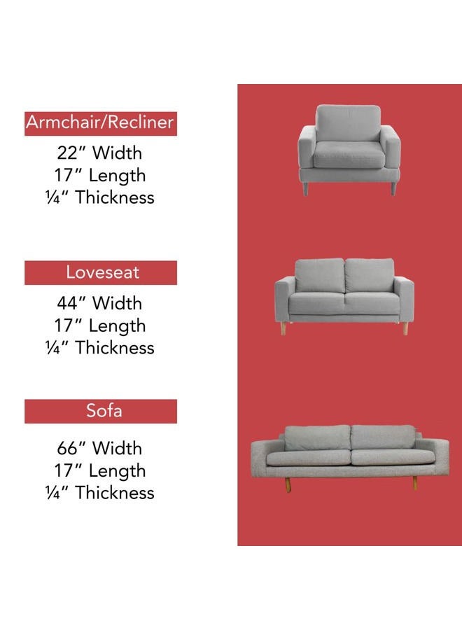 LAMINET Deluxe Extra Thick Sagging Furniture Cushion Support Insert| Seat Saver| New and Improved| Extend The Life of Your Sofa| 60% Thicker - Sofa - 17" L x 66" W - Image 4