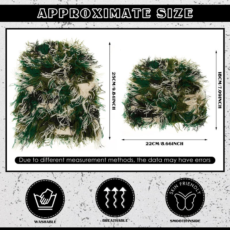 Chuarry Distressed Knitted Beanie Fuzzy Winter Hats Thick Warm Y2k Beanie Snow Knit Cap Skull for Women Men(Assorted Army Green,Regular Style) - Image 2