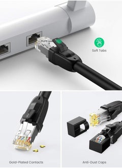 Generic UGreen CAT 8 RJ45 Pure Copper Patch Cord, Shielded, Bandwidth Up To 25 Gbps, 26AWG Wire Size, Durable and Flexible, 5 Meter Length, Black | 70172  - Image 4