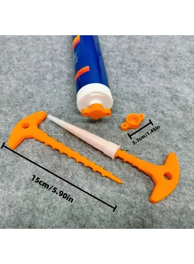 Two Corners Plunger Glass Glue Sealing Gun Leakproof Cap Prevents Drying - Image 4