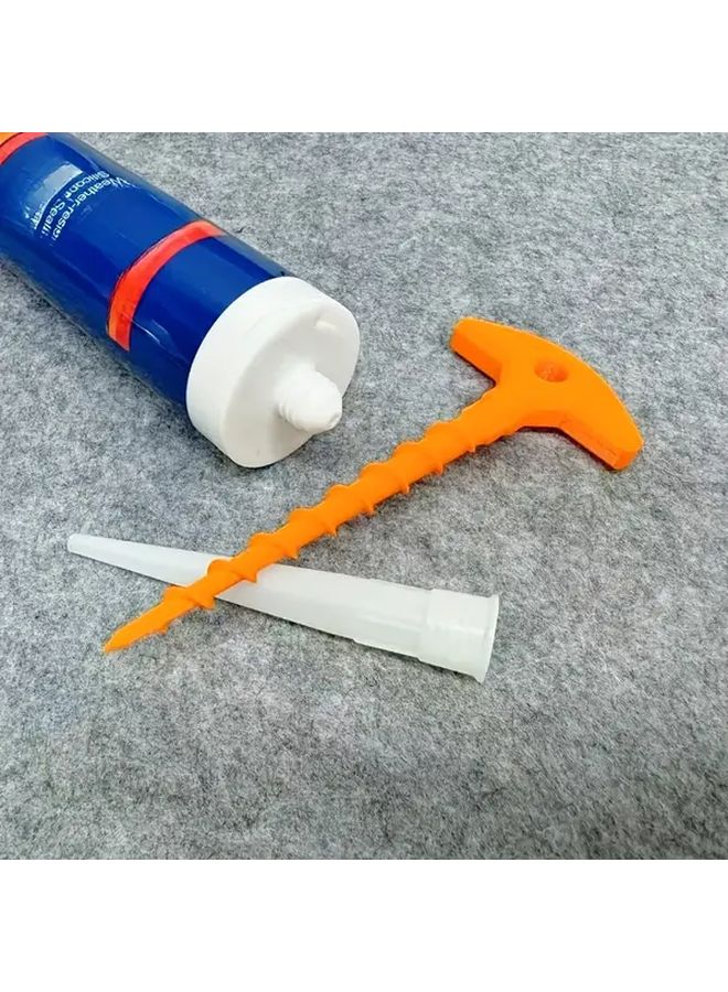 Two Corners Plunger Glass Glue Sealing Gun Leakproof Cap Prevents Drying - Image 5