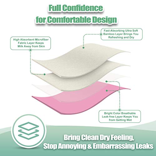 Wegreeco Nursing Breast Pads (14 Pack) + Laundry Bag & Travel Storage Bag, 4.7 inch Option - Washable & Reusable Breastfeeding Nursing Pads (Gentle, Large, Daytime Use) - Image 4