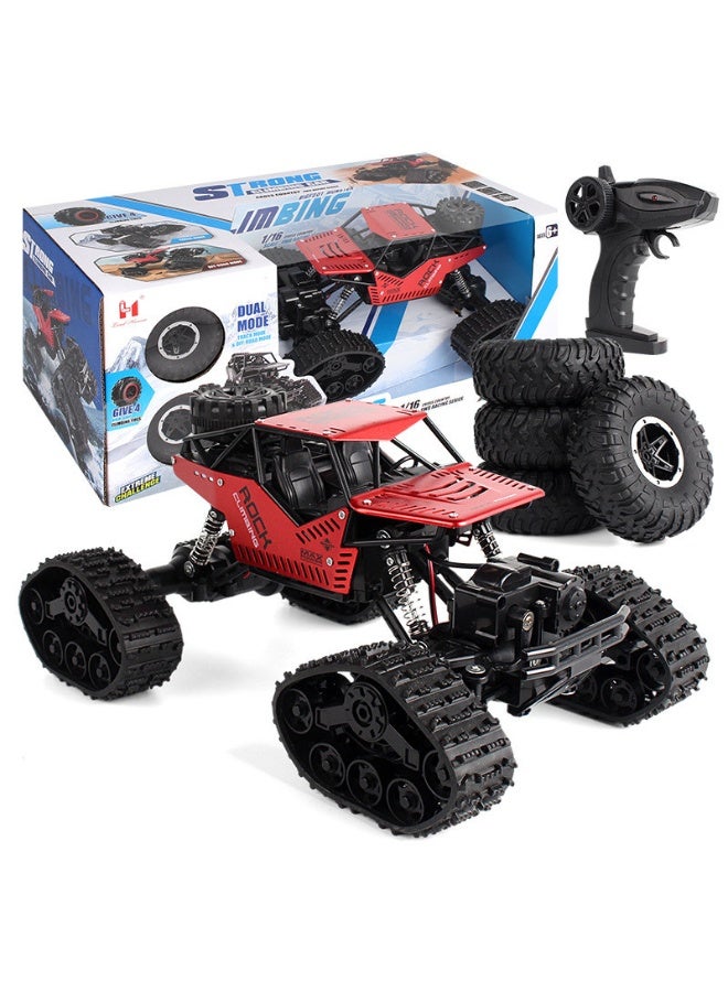 Alloy Four-Wheel Drive Off-Road Remote Control Car, Big Wheel+Track Interchangeable, 2.4G Strong Climbing, Sand Snow Mud, Children's Holiday Gift - Image 1