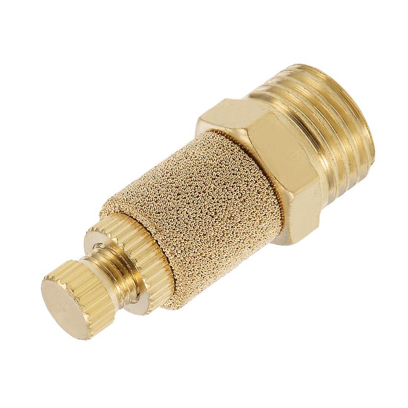 uxcell Top Adjustable Pneumatic Air Exhaust Silencer Muffler Copper 1/4 BSPT Gold Tone 4pcs - Image 3