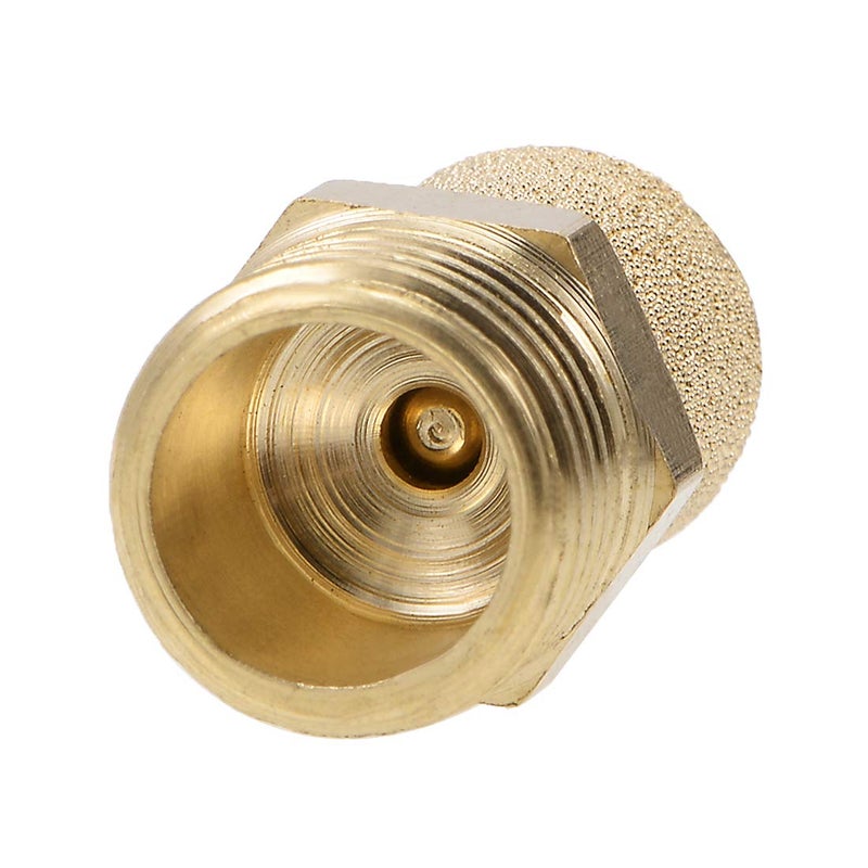 uxcell Top Adjustable Pneumatic Air Exhaust Silencer Muffler Copper 1/4 BSPT Gold Tone 4pcs - Image 2